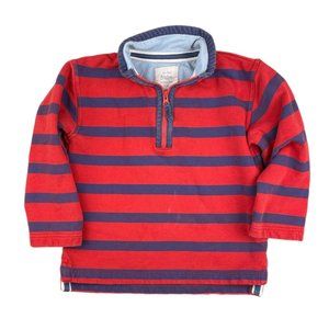 Mini Boden striped zip up sweatshirt